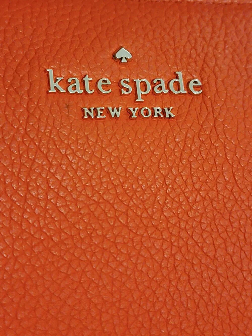 Kate Spade Monet Large Triple Compartment Tote Coral Orange Leather Bag WKRU6948